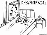 Hospital Coloring Pages Print Hospital2 sketch template