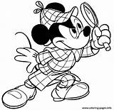 Detective Mickey Coloring Pages Disney 737a Mouse Colouring Printable Friends Color Good sketch template