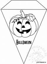 Halloween Banner Coloring Printable Template sketch template