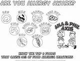Allergy Food Colouring Pages Coloring Allergies Kids Aware Project Grade Awareness Activities Au School Pumpkin Teal Crafts Patrol Paw Decorations sketch template