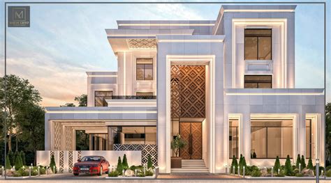 elegant neoclassic design  villa behance