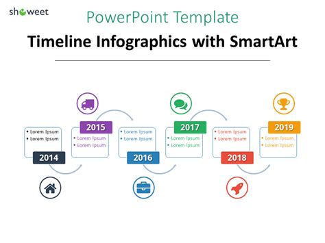 infografia de linea de tiempo  powerpoint