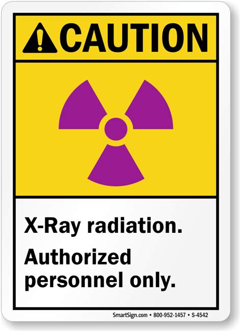 caution  ray radiation authorized personnel sign sku   mysafetysigncom