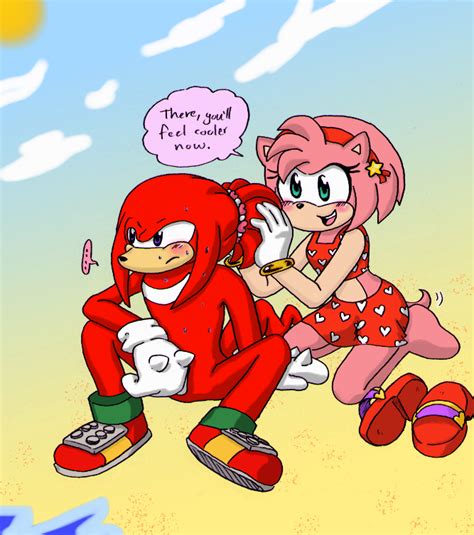 Sonic X Knuckles X Amy Beach Heat By Cloud Kitsune On