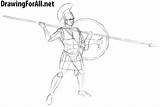 Warrior Drawingforall sketch template