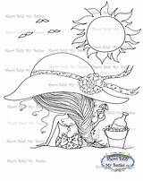 Coloring Summer Bestie Baldy Digi Img143 Sherri Stamp Instant Fun sketch template