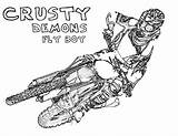 Coloring Pages Motocross Dirt Bike Crusty Demons Color Fly Boy Print Slot Getcolorings Printable Button Through Kids Getdrawings Machine Grab sketch template