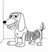 Slinky Woody Dachshund sketch template