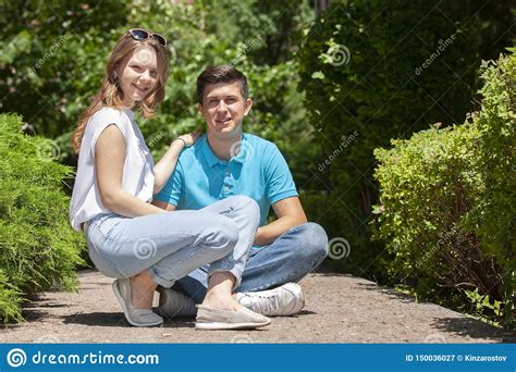 Happy Couple Having Fun Together Outdoor Happines Great Relationship