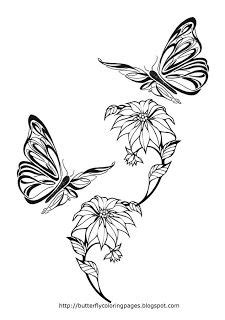 bee  butterfly coloring pages