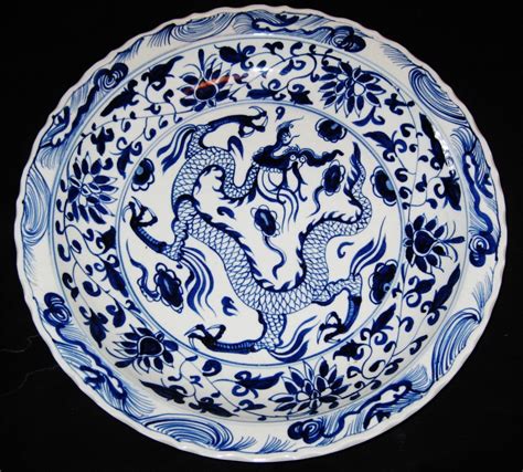 big antique chinese dragon porcelain cm bw chargerth  xuande