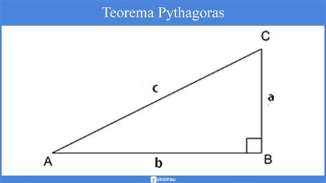 menghitung panjang sisi segitiga siku menggunakan rumus pythagoras