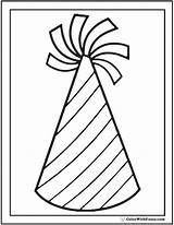 Hat Birthday Coloring Pages Party Drawing Hats Happy Printable Stripes Color Template Drawings Kids Clip Pdf Sketch Balloon Print Getdrawings sketch template