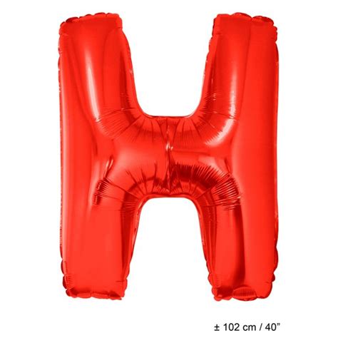 Balloon Foil Letter H 40 Red
