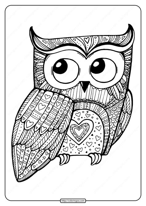 printable valentine owl  coloring pages  books  kids