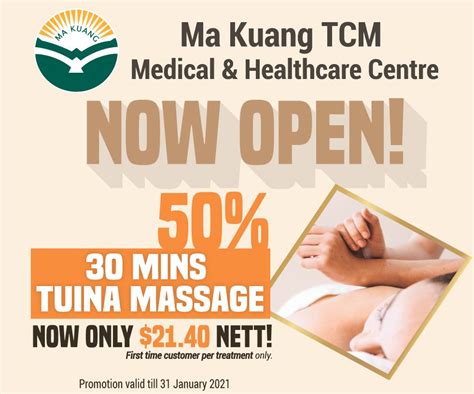 50 tuina massage for new customers ma kuang tcm medical centre
