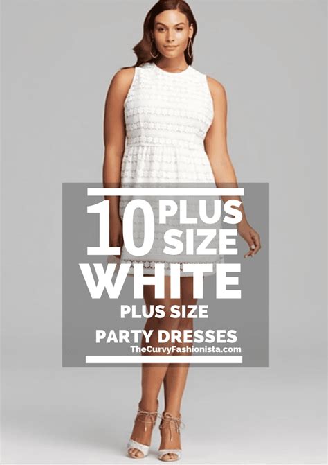 white  size party dresses  curvy fashionista