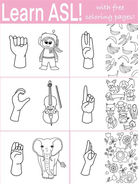 alphabet coloring pages  sign language
