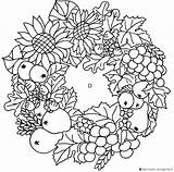 Stampare Foglie Ghirlanda Adulti Frutta Altra Motivi Girasoli sketch template
