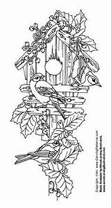Patterns Wood Burning Coloring Pages Pyrography Printable Woodburning Adult Carving Christmas Birdhouse Bird Print Vorlagen Winter Drawings Downloadable Colouring Brandmalerei sketch template
