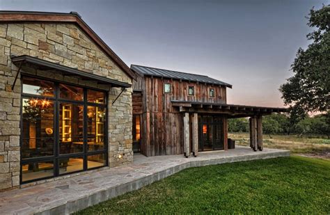 modern rustic barn style retreat  texas hill country ranch house designs rustic exterior