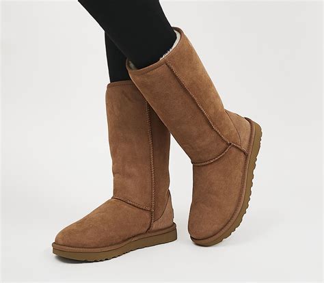 ugg classic tall ii boots chestnut suede knee high boots
