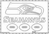Seahawks Seattle Coloring Logo Pages Football Seahawk Template Printable Kids Seatle Print Search Choose Board sketch template