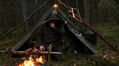 Caught In A Storm 4 Days Solo Bushcraft Camping In Heavy Rain