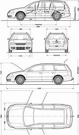 Passat Volkswagen B5 Variant Blueprints Wagon 2001 Car sketch template