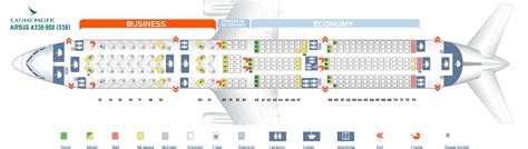 seat map airbus   cathay pacific  seats   plane