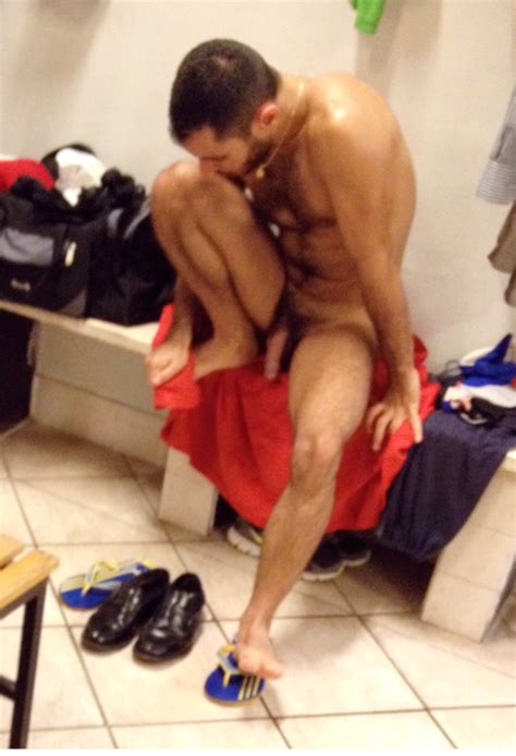hairy footballer with big uncut cock my own private locker room
