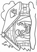 Coloring Pages Christmas Jesus Born Colouring sketch template