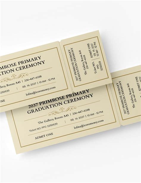 graduation ticket template  printable templates