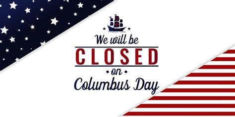 closed columbus day stock illustration  image