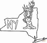 Coloring York Pages Liberty Statue Printable Knicks Drawing Kids Getcolorings Fantastic Color Getdrawings Mountain Lake sketch template
