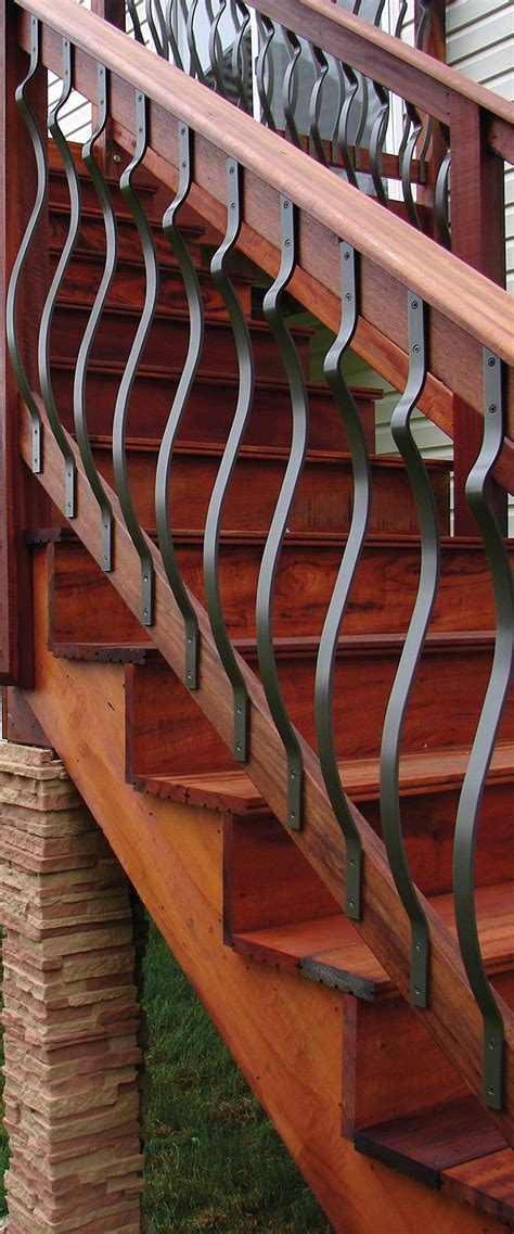 metal decking spindles balustrade railings set black decking panel amazoncouk garden