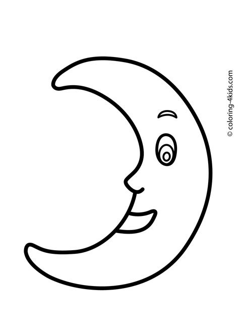 moon nature coloring pages  kids printable  moon coloring