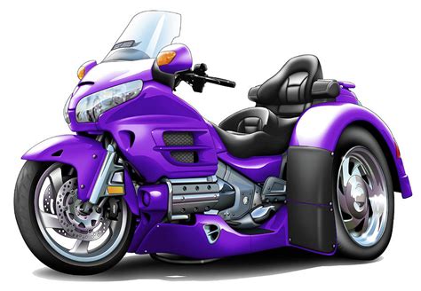 Goldwing Trike Purple Bike Digital Art By Maddmax Fine Art America