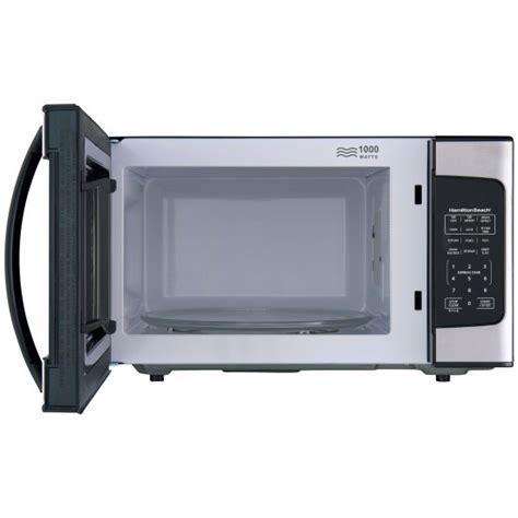 hamilton beach  cu ft  stainless steel microwave