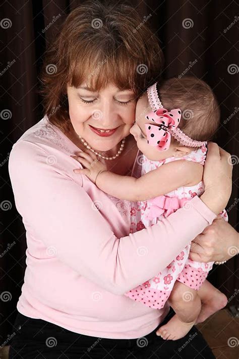 Grandmother And Granddaughter Stock Image Image Of Indoor Adult