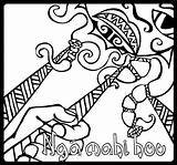 Maori Coloring Matariki Mahi Maui Waka Nga sketch template