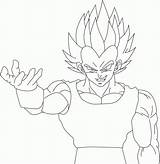 Coloring Majin Pages Vegeta Buu Clipart Comments Library sketch template