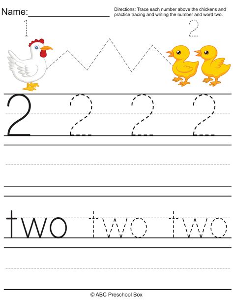 number  worksheet preschool