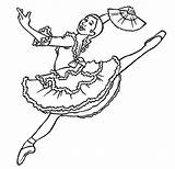 Coloring Ballerina Pages Dance Girl Ballet Beautiful Kids sketch template