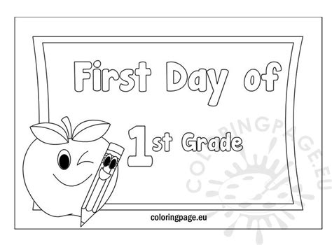 day  st grade  coloring page