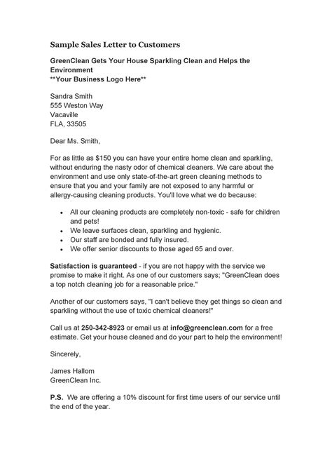 sample sales letter  potential client collection letter template
