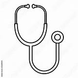 Stethoscope Coloring sketch template