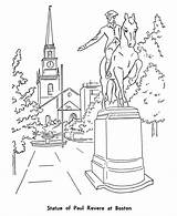 Memorial Revere Paul Coloring Pages Statue Sheets Kids Printable Boston Holiday Print Sketch Activity Popular Worksheets Coloringhome Library Clipart Honkingdonkey sketch template
