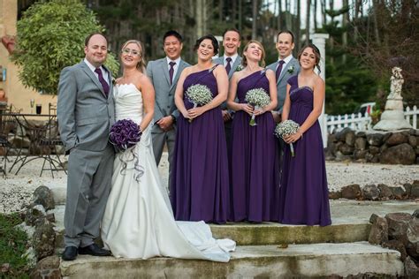 our beautiful abby with her purple brides flaxation bouquet