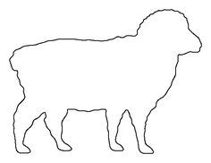 sheep head pattern   printable outline  crafts creating